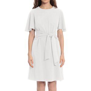 Donna Morgan Flutter Sleeve Waist Tie Dress
